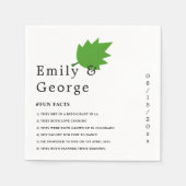 シックエレガントオータムグリーン葉秋の結婚式 スタンダードカクテルナプキン (正面)