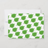 シックエレガントオータムグリーン葉秋の結婚式 出欠カード (裏面)