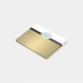 シックエレガントガーリーフェイク金ゴールドロータス ポストイット (アングル)