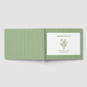 シックエレガントクラシックフォレストグリーン庭園の結婚式 ゲストブック (全面)