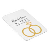 シックエレガントクラシックミニマルは日付を保存 マグネット (右側)