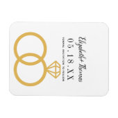 シックエレガントクラシックミニマルは日付を保存 マグネット (横)