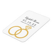 シックエレガントクラシックミニマルは日付を保存 マグネット (左側)