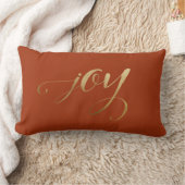 シックエレガントクリスマス金ゴールドテラコッタホリデージョイ ランバークッション (ブランケット)