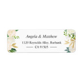 シックエレガントクリーム金ゴールド植物性フローラ ラベル (正面)