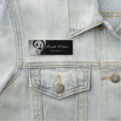 シックエレガントグスタイリッシュレースワールブラックダマスク 名札 (インサイチュ)