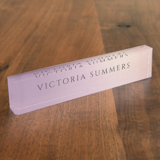 シックエレガントグラデーション デスクネームプレート (側面)
