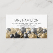 シックエレガントグリッターバルーン 名刺 (裏面)