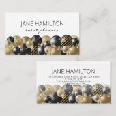 シックエレガントグリッターバルーン 名刺 (正面/裏面)