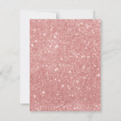 シックエレガントグリッターフェイクバラ金ゴールド誕生日 招待状 (裏面)