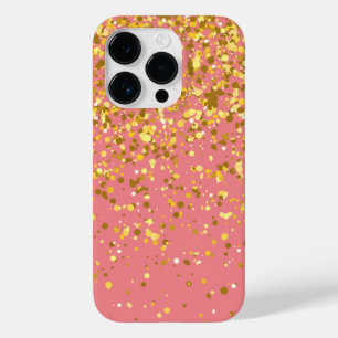 シックエレガントグリッター金ゴールドピンク Case-Mate iPhone 14 PROケース