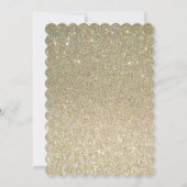 シックエレガントグリッター、バラブライダルシャワー 招待状 (裏面)