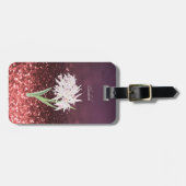 シックエレガントグリッター《写真》ぼけ味グラデーション、フラワー ラゲッジタグ (正面横)