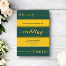 シックエレガントグリーンと金ゴールドストライプラグジュアリー結婚ズ