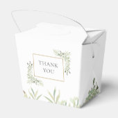 シックエレガントグリーン結婚式の引き出物ボックス フェイバーボックス (裏面サイド)