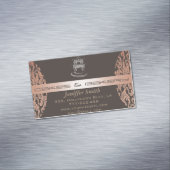 シックエレガントケーキ&ベーカリーモダンダマスク マグネット名刺 (インサイチュ)