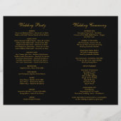 シックエレガントコーナーアイボリーバラ結婚式 プログラム (裏面)