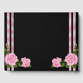 シックエレガントコーナーローズブーケ結婚ーズ ゲストブック (裏面)