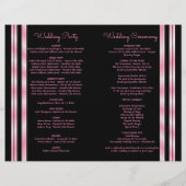 シックエレガントコーナーローズブーケ結婚式 プログラム (裏面)