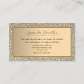 シックエレガントゴールデンフォイルきらびやかなグラマラスサロン 割引カード (裏面)