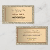 シックエレガントゴールデンフォイルきらびやかなグラマラスサロン 割引カード (正面/裏面)