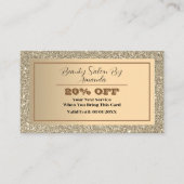 シックエレガントゴールデンフォイルきらびやかなグラマラスサロン 割引カード (正面)