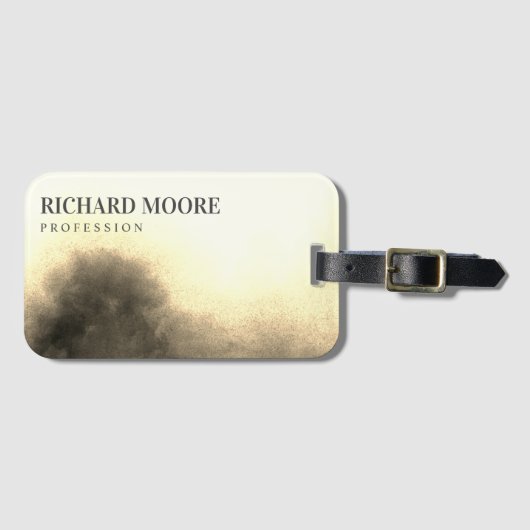 シックエレガントゴールデン抽象芸術 ラゲッジタグ (正面横)