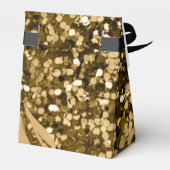 シックエレガントゴールデン結婚グリッターモノグラムのズ フェイバーボックス (裏面サイド)