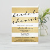 シックエレガントゴールドフォイルブライダルシャワー 招待状 (スタンド正面)