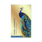 シックエレガントゴールドフォイルブルーインディアン孔雀