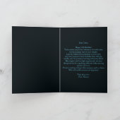 シックエレガントサファイアブルーとブラック25誕生日 カード (内部)