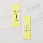 シックエレガントシアースコームイエローグランギーのテクスチャ スキニー名刺 (正面/裏面)