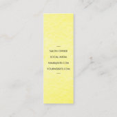 シックエレガントシアースコームイエローグランギーのテクスチャ スキニー名刺 (裏面)