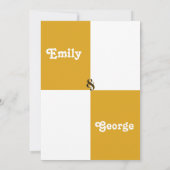 シックエレガントシルバーと金ゴールドクラッシーモダンス結婚ズ 招待状 (裏面)