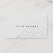 シックエレガントシルバーグリッターカラーブロック美しい 名刺 (正面)