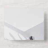 シックエレガントシルバーバラサマーフローラ結婚ズ オールインワン招待状 (裏面)