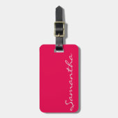 シックエレガントシンプルトレンディーモダンピンク ラゲッジタグ (正面縦)