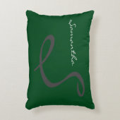 シックエレガントシンプルトレンディーモダンモノグラムグリーン アクセントクッション (正面(垂直))