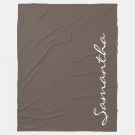 シックエレガントシンプルトレンディーモダンモノグラム灰色 フリースブランケット