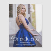 シックエレガントシンプルフォト卒業磁気カード (正面)