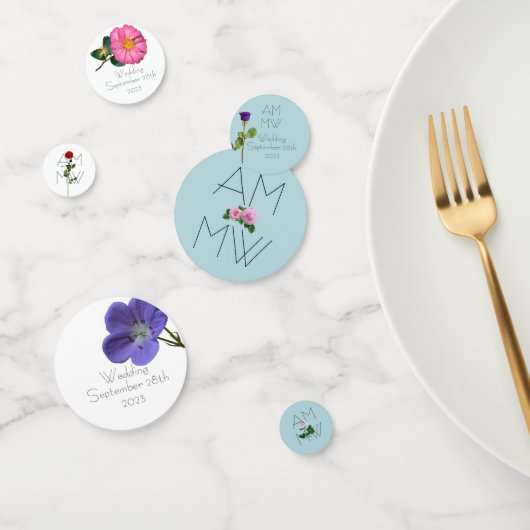 シックエレガントシンプルフローラブ結婚ルーズ コンフェッティ (グループ)