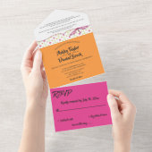 シックエレガントスお洒落クリプトBohoフローラ結婚ズ オールインワン招待状 (貼ってはがせる)