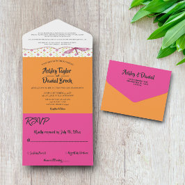 シックエレガントスお洒落クリプトBohoフローラ結婚ズ オールインワン招待状