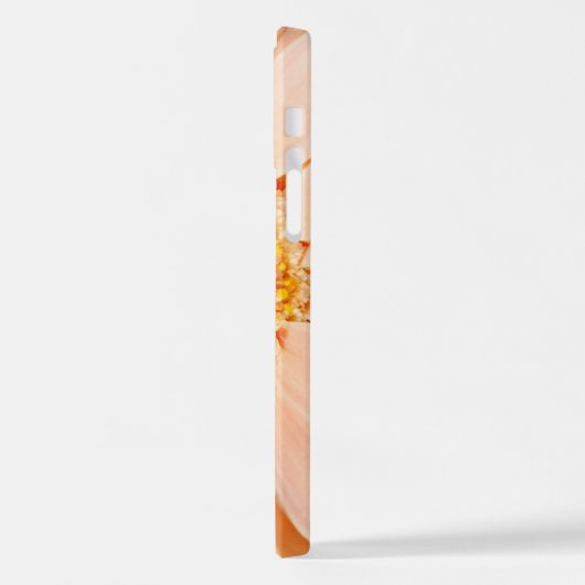 シックエレガントスクリプトネームピーチ花の写真 iPhoneケース (左側面)