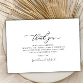 シックエレガントスクリプトフォト結婚のサンキューカード サンキューカード