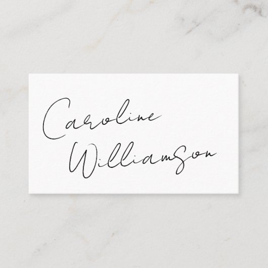 シックエレガントスクリプト手書きソーシャルメディアのアイコン 名刺 (正面)