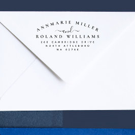 シックエレガントスクリプト2名姓差出人住所 ラバースタンプ