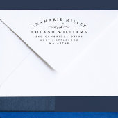 シックエレガントスクリプト2名姓差出人住所 ラバースタンプ