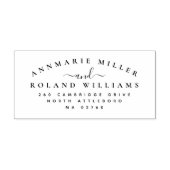 シックエレガントスクリプト2名姓差出人住所 ラバースタンプ (インプリント)