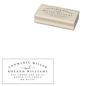 シックエレガントスクリプト2名姓差出人住所 ラバースタンプ (押印)